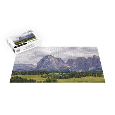 The Langkofel and the Seiser Alm, South Tyrol, Italy Jigsaw Puzzle