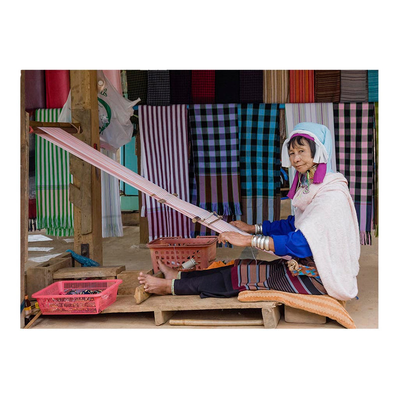Kayan Woman and Loom, Tachileik, Myanmar Jigsaw Puzzle