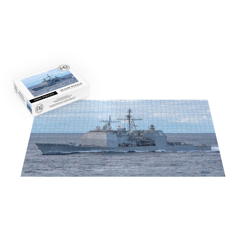 Guided-Missile Cruiser USS Normandy (CG 60) Replenishment At Sea Jigsaw Puzzle