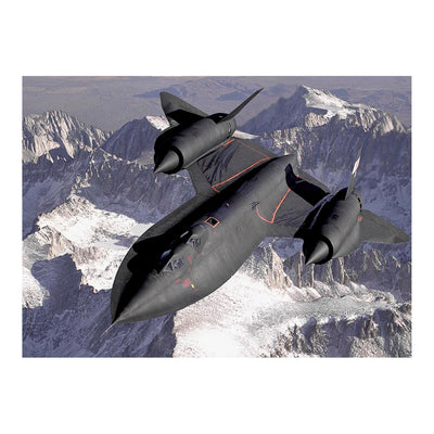The SR-71B Blackbird Soars Across The Southern Sierra Nevada Mountains Jigsaw Puzzle