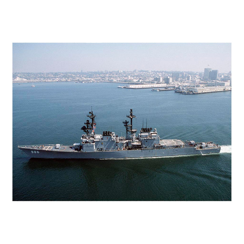 Destroyer USS Harry W. Hill (DD 986) Underway In San Diego Harbor Jigsaw Puzzle