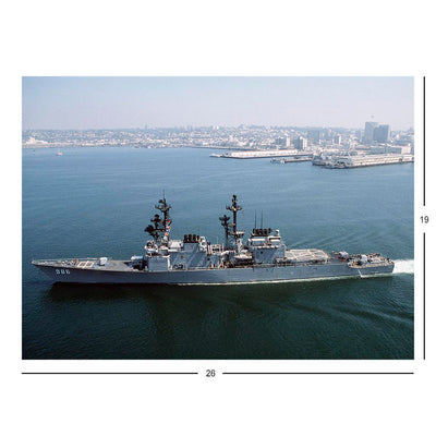 Destroyer USS Harry W. Hill (DD 986) Underway In San Diego Harbor Jigsaw Puzzle