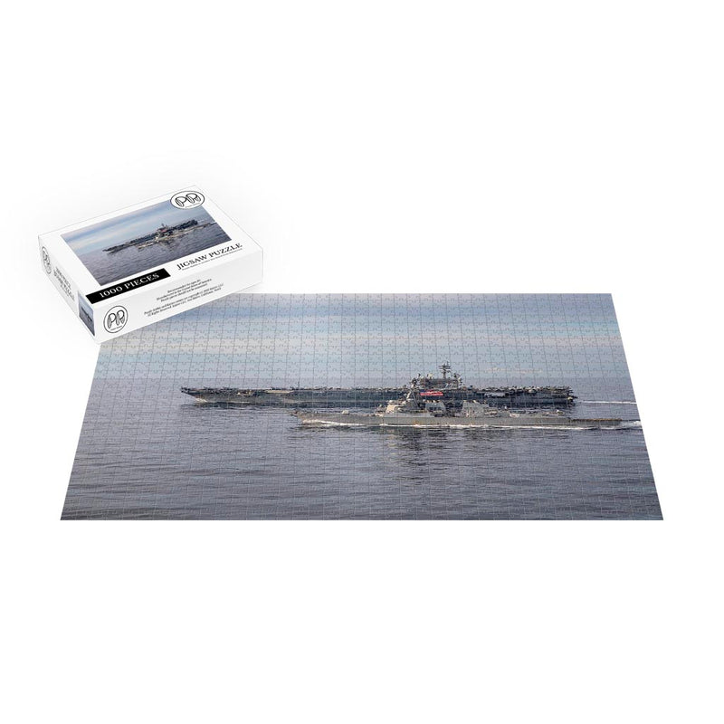 Aircraft Carrier USS George H.W. Bush (CVN 77) Sails in the Adriatic Sea Jigsaw Puzzle