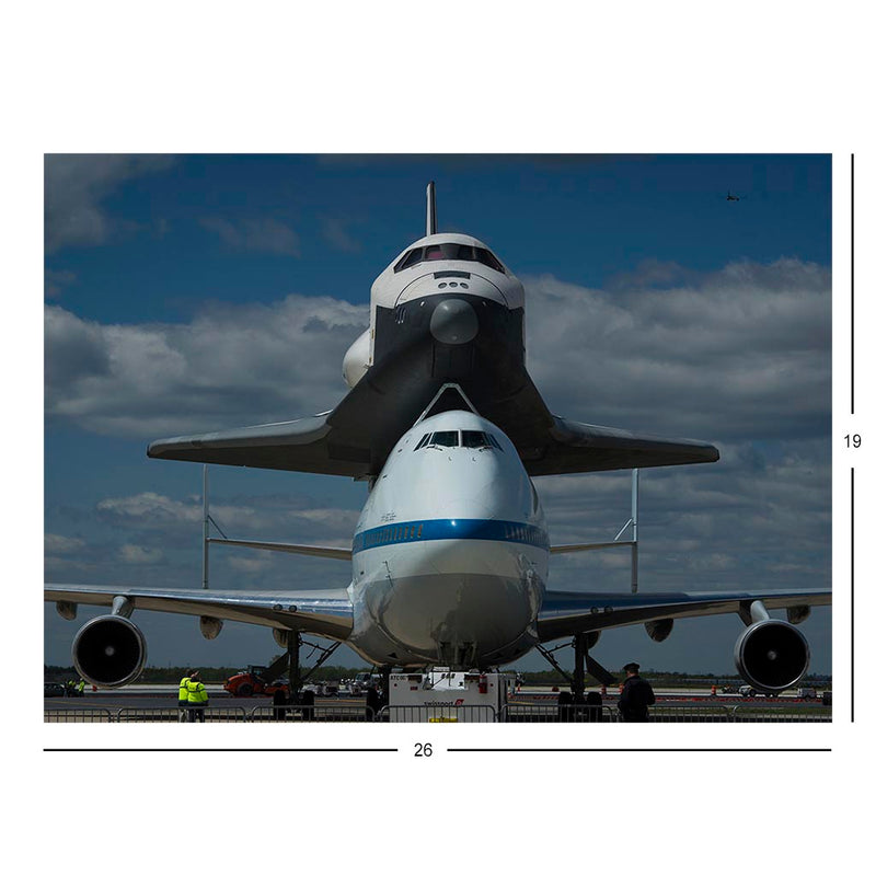 Shuttle Enterprise Arrives in New York City on 747 Carrier Aircraft Jigsaw Puzzle