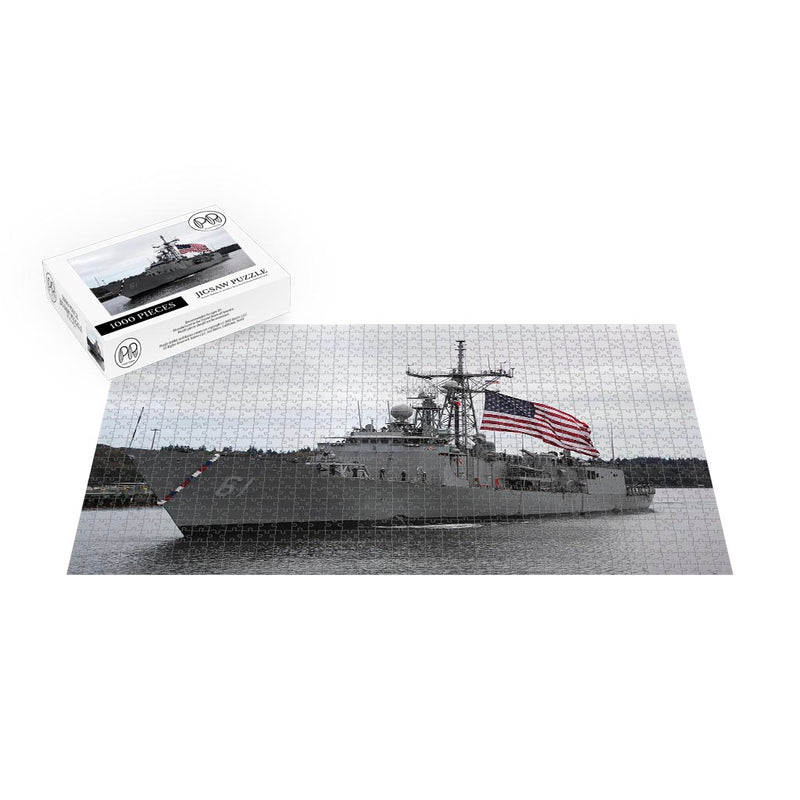 Guided-missile Frigate USS Ingraham (FFG 61) At Naval Station Everett Jigsaw Puzzle