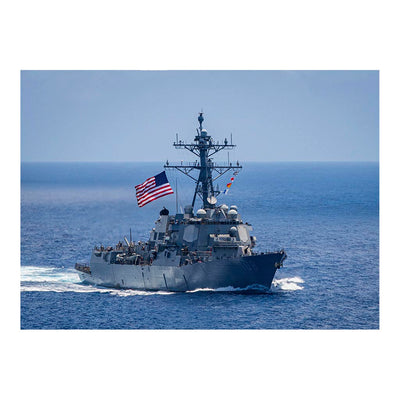 Guided-missile Destroyer USS Wayne E. Meyer (DDG 108) Steams in the Pacific Ocean Jigsaw Puzzle
