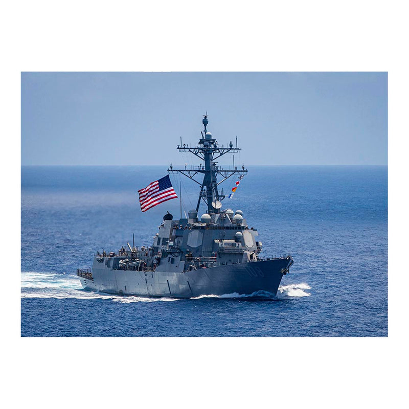 Guided-missile Destroyer USS Wayne E. Meyer (DDG 108) Steams in the Pacific Ocean Jigsaw Puzzle