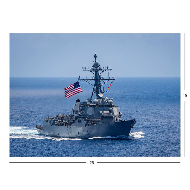 Guided-missile Destroyer USS Wayne E. Meyer (DDG 108) Steams in the Pacific Ocean Jigsaw Puzzle