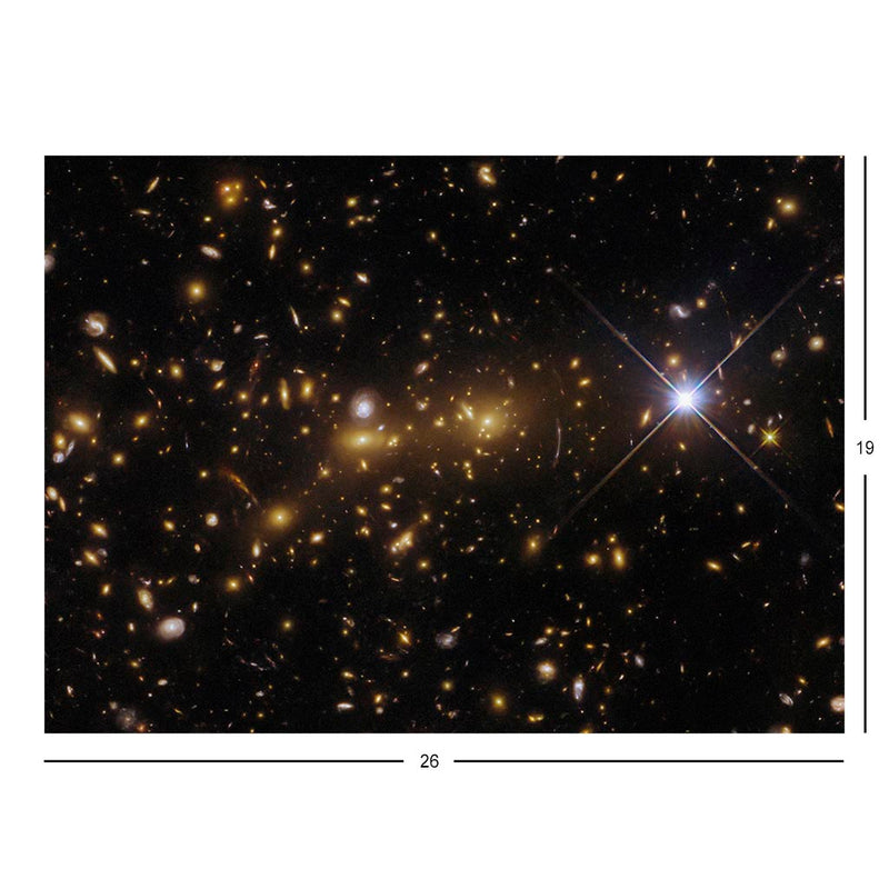 Hubble Telescope Image of Galaxy cluster eMACS J1353.7+4329 in the Constellation Canes Venatici Jigsaw Puzzle