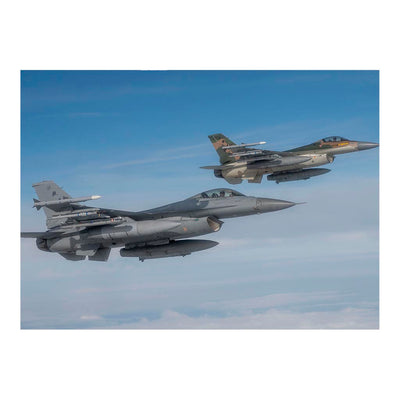 F-16 Fighting Falcons Fly In Formation Over Alaska Jigsaw Puzzle