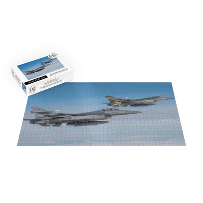 F-16 Fighting Falcons Fly In Formation Over Alaska Jigsaw Puzzle