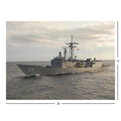 Guided-missile frigate USS Simpson (FFG 56) in the Atlantic Ocean Jigsaw Puzzle