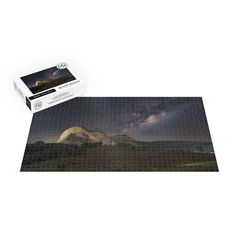Milky Way Rises Above Pedra Azul (Blue Stone) Peak, Brazil Jigsaw Puzzle