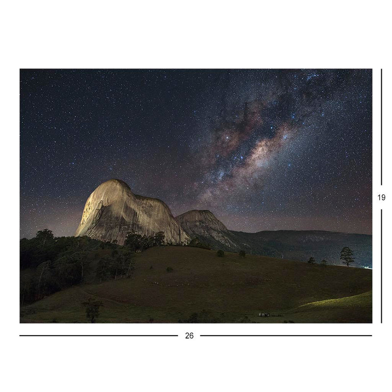 Milky Way Rises Above Pedra Azul (Blue Stone) Peak, Brazil Jigsaw Puzzle