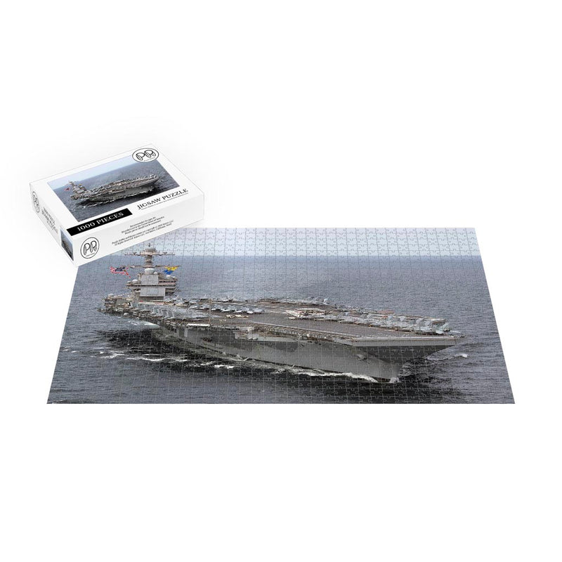 Aircraft Carrier USS Gerald R. Ford (CVN 78) Transits The North Sea Jigsaw Puzzle