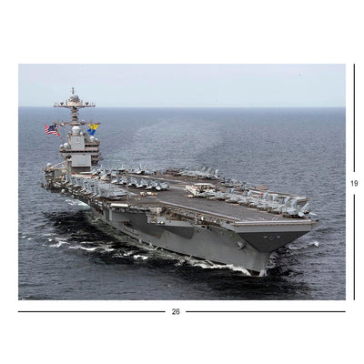Aircraft Carrier USS Gerald R. Ford (CVN 78) Transits The North Sea Jigsaw Puzzle