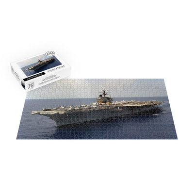 Port View of Aircraft Carrier USS Saratoga (CV 60) Underway Jigsaw Puzzle