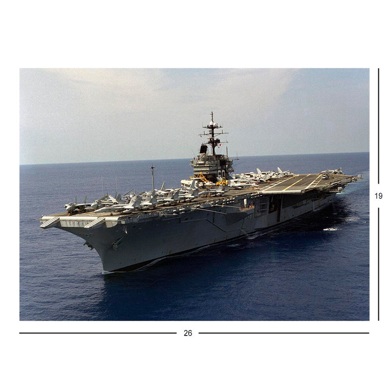 Port View of Aircraft Carrier USS Saratoga (CV 60) Underway Jigsaw Puzzle