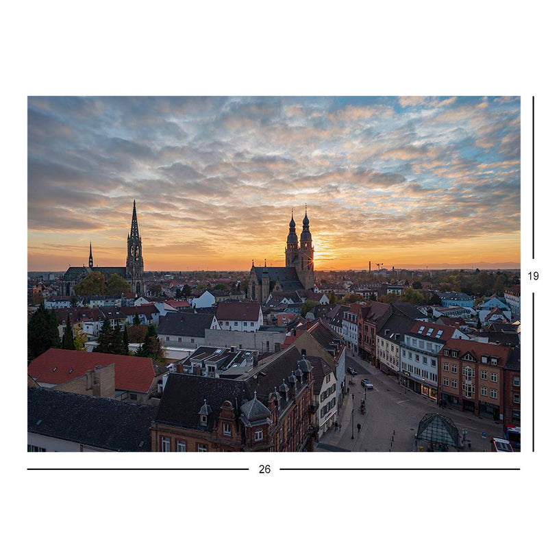 Sunset In Speyer, Germany Jigsaw Puzzle