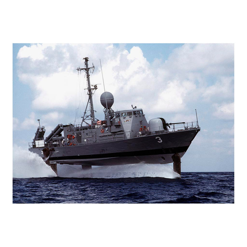 Patrol Combatant-Missile (Hydrofoil) USS Taurus (PHM 3) Foilborne Jigsaw Puzzle