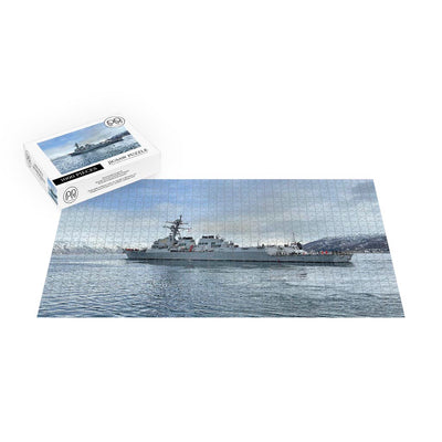 Guided-missile Destroyer USS Oscar Austin (DDG 79) in Tromso, Norway Jigsaw Puzzle