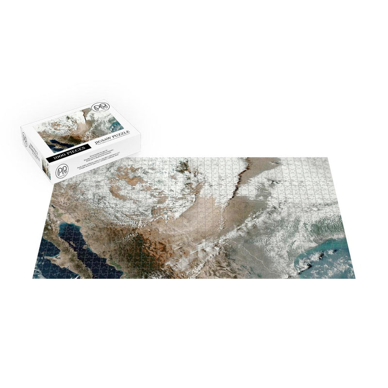 GOES Satellite Image of Dust Storm, New Mexico and Texas Jigsaw Puzzle