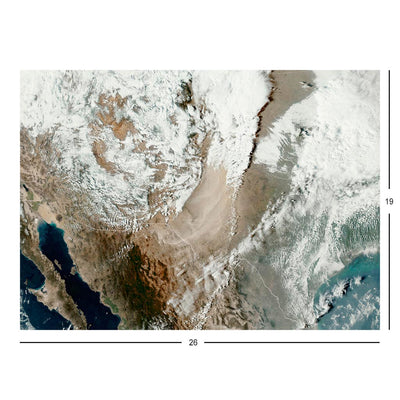 GOES Satellite Image of Dust Storm, New Mexico and Texas Jigsaw Puzzle