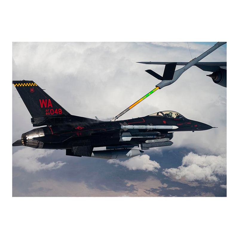 Piece Multicolor Jigsaw Puzzle -A 64th Aggressor Squadron F-16 Fighting Falcon Refuels From a KC-135R Stratotanker Over Nevada Jigsaw Puzzle