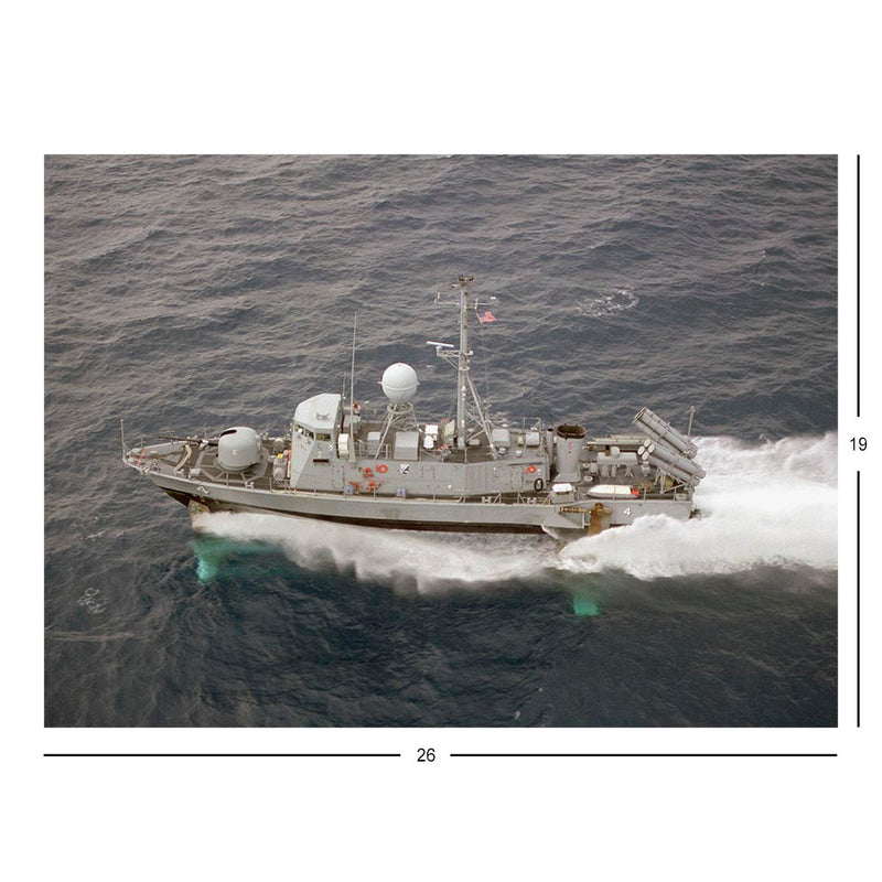 Patrol Combatant-Missile (Hydrofoil) USS Aquila (PHM 4) Underway in the Gulf of Mexico Jigsaw Puzzle