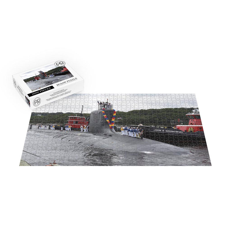 Attack Submarine USS California (SSN 781) Returns to Homeport, Naval Submarine Base New London, Groton, CT Jigsaw Puzzle
