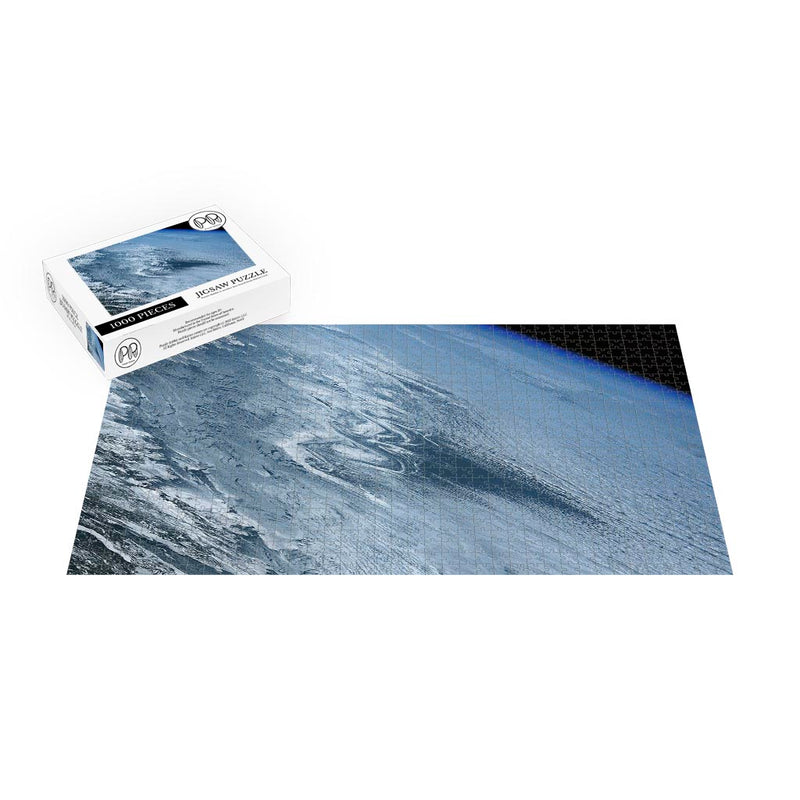 ISS Photograph of Ice Swirls Along the Labrador Coast, Canada Jigsaw Puzzle
