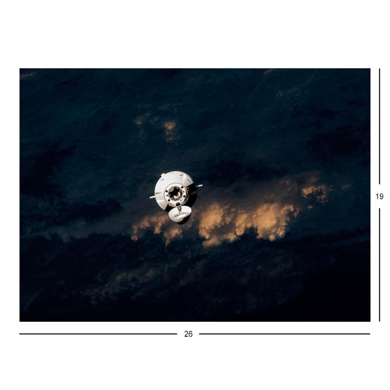 A Cloudy Approach to the ISS over the Pacific Ocean Jigsaw Puzzle