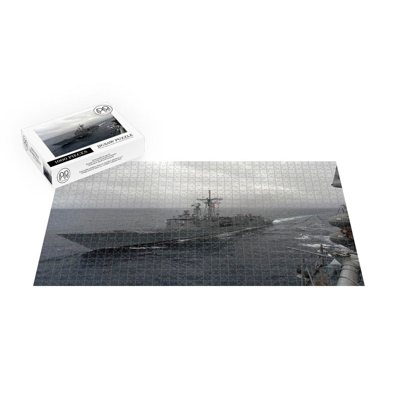 Guided-missile Frigate USS Kauffman (FFG 59) During A Replenishment-at-Sea Jigsaw Puzzle