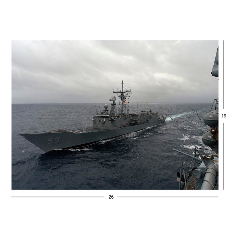 Guided-missile Frigate USS Kauffman (FFG 59) During A Replenishment-at-Sea Jigsaw Puzzle