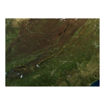 Aqua Satellite Image of Blue Ridge Parkway Jigsaw Puzzle