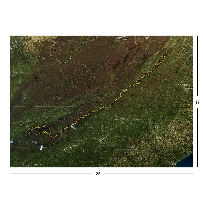 Aqua Satellite Image of Blue Ridge Parkway Jigsaw Puzzle
