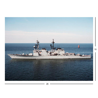 Destroyer USS Comte De Grasse (DD 974) Entering Norfolk, VA Jigsaw Puzzle