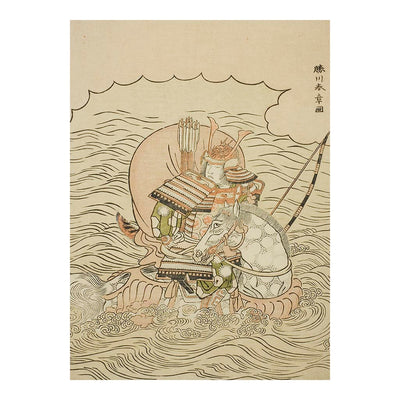 Taira No Atsumori Riding A Horse Into The Sea Wood Block Jigsaw Puzzle
