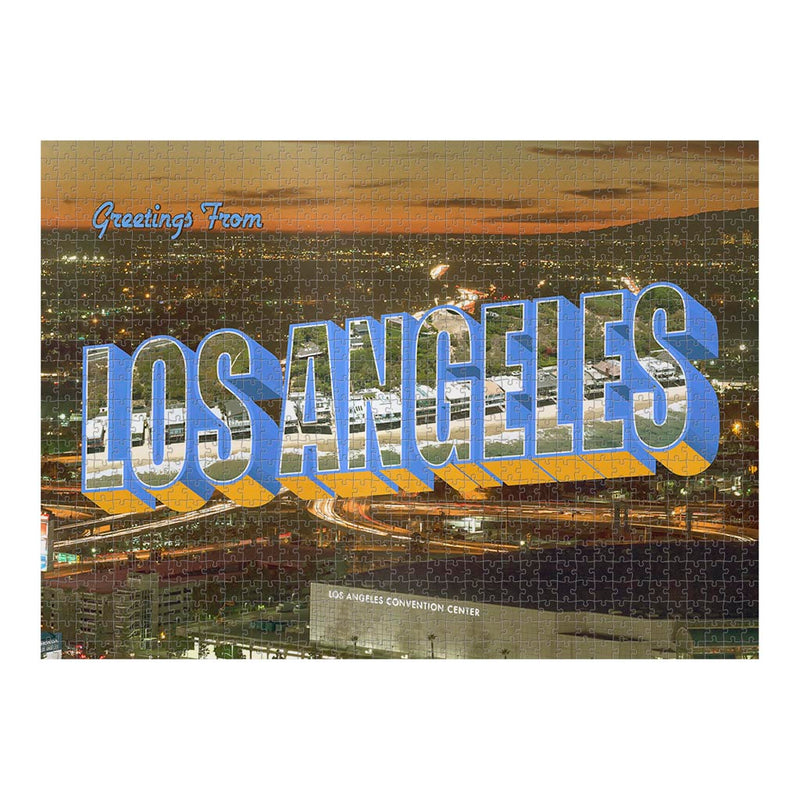 Greetings From Los Angeles Hills Postcard Jigsaw Puzzle
