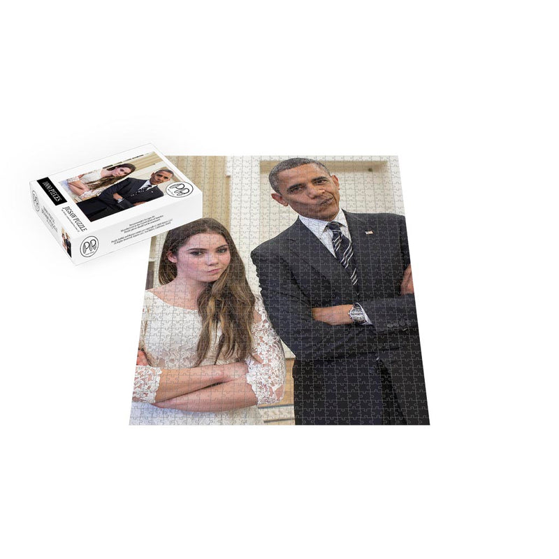 President Barack Obama With Gymnast McKayla Maroney Jigsaw Puzzle