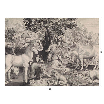 Orpheus Plays For The Animals Etching Jigsaw Puzzle