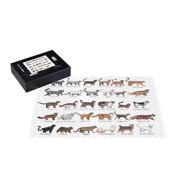Cat Breeds Jigsaw Puzzle with box