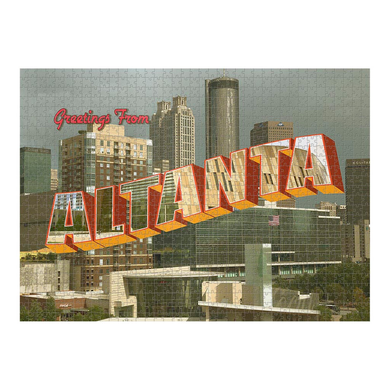 Greetings From Atlanta Postcard Jigsaw Puzzle