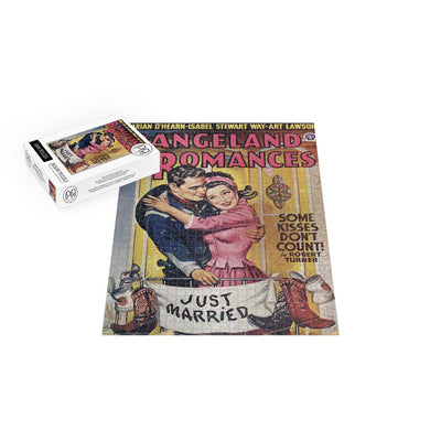 Rangeland Romances Pulp Fiction Jigsaw Puzzle
