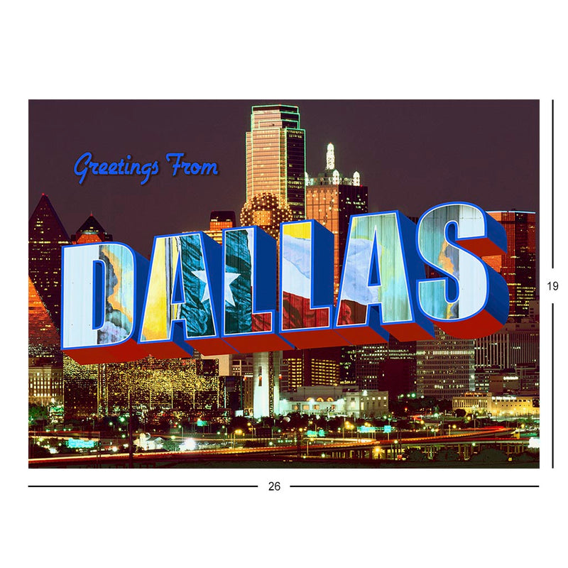 Greetings From Dallas Postcard Jigsaw Puzzle