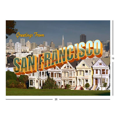 Greetings From The Painted Ladies Postcard Jigsaw Puzzle