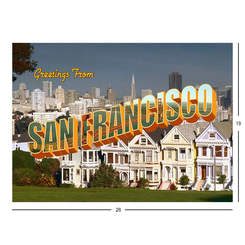Greetings From The Painted Ladies Postcard Jigsaw Puzzle
