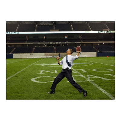 President Barack Obama Throwing A Football Jigsaw Puzzle