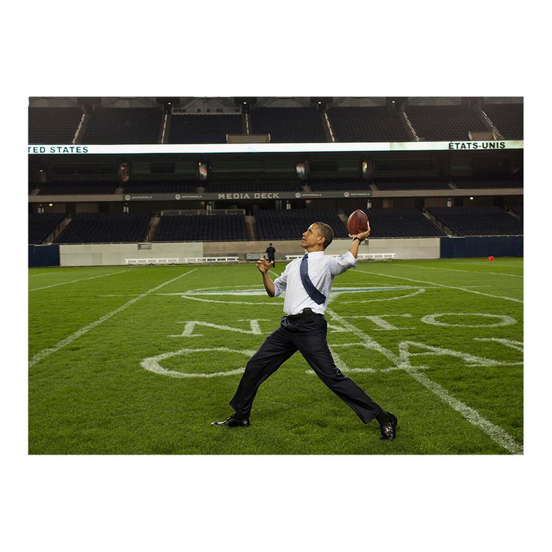 President Barack Obama Throwing A Football Jigsaw Puzzle