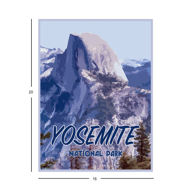 Vintage stylized Yosemite National Park Jigsaw Puzzle